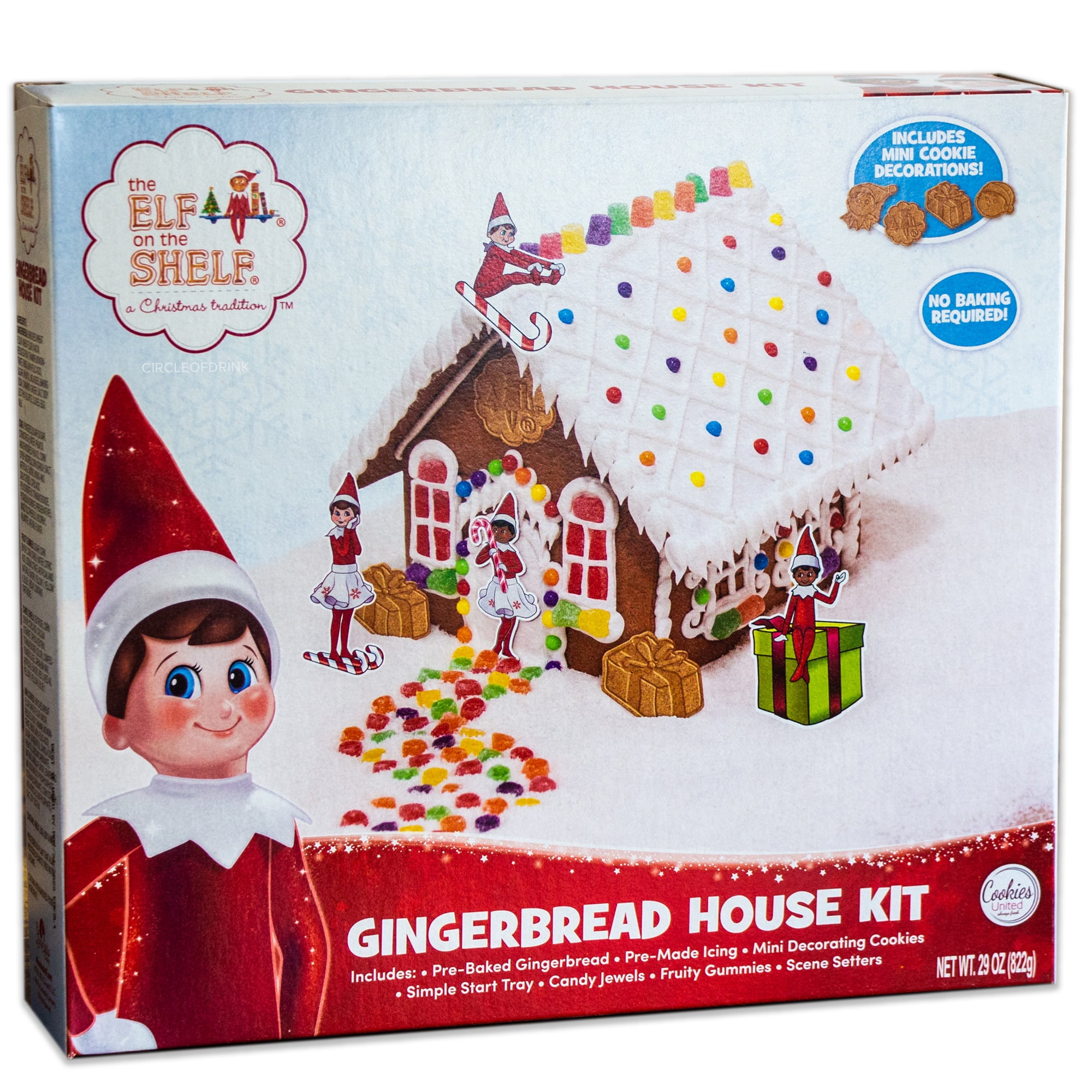 Elf Holiday Gingerbread House Kit - Everything Included - 29oz, 822g ...