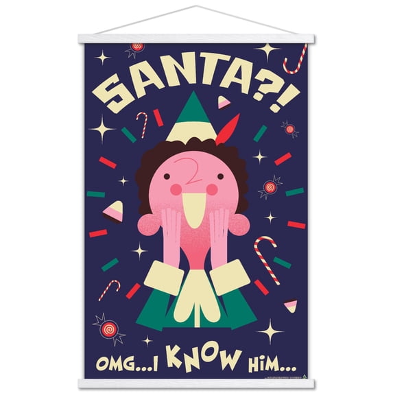 Elf - I Know Him Wall Poster with Magnetic Frame, 22.375" x 34"