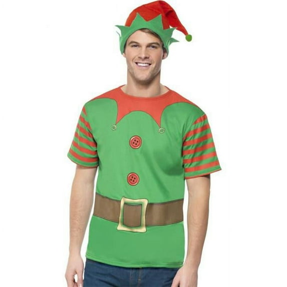 Elf Instant Kit Adult Green Red Christmas Costume Women Medium Male Fancy Dress Party Book Week Halloween