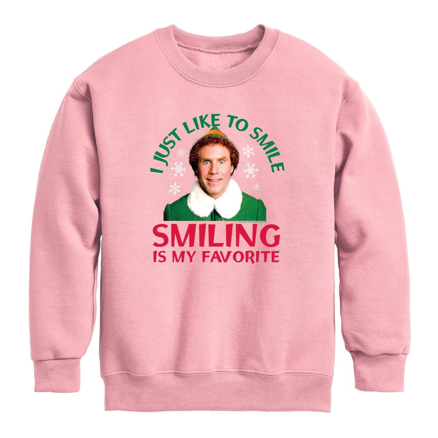 Elf - Just Like To Smile - Toddler Boys Fleece Crew Sweatshirt