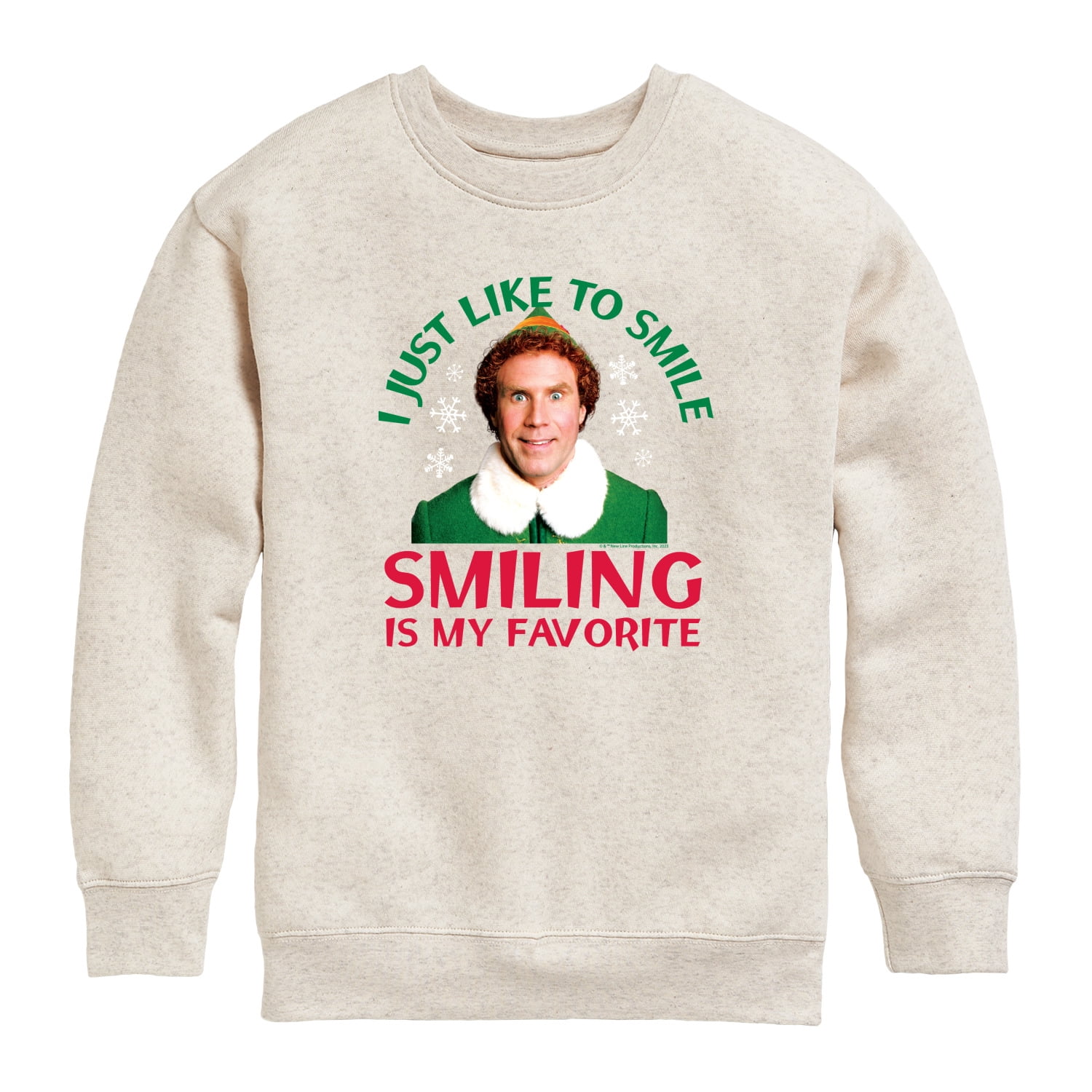 Elf - Just Like To Smile - Toddler Boys Fleece Crew Sweatshirt