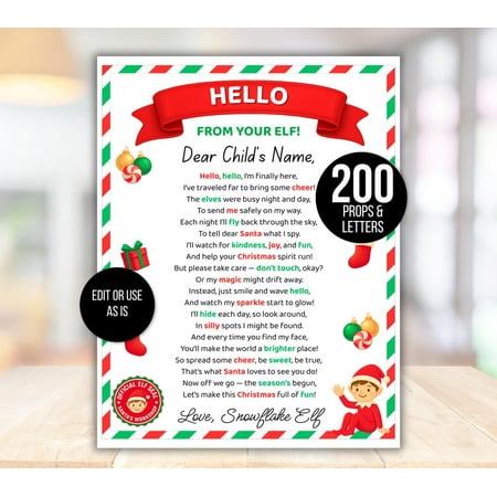 Elf Kit, Elf Arrival Letter Bundle, First Time Arrival Letter, I'm Back Letter, Goodbye Letter