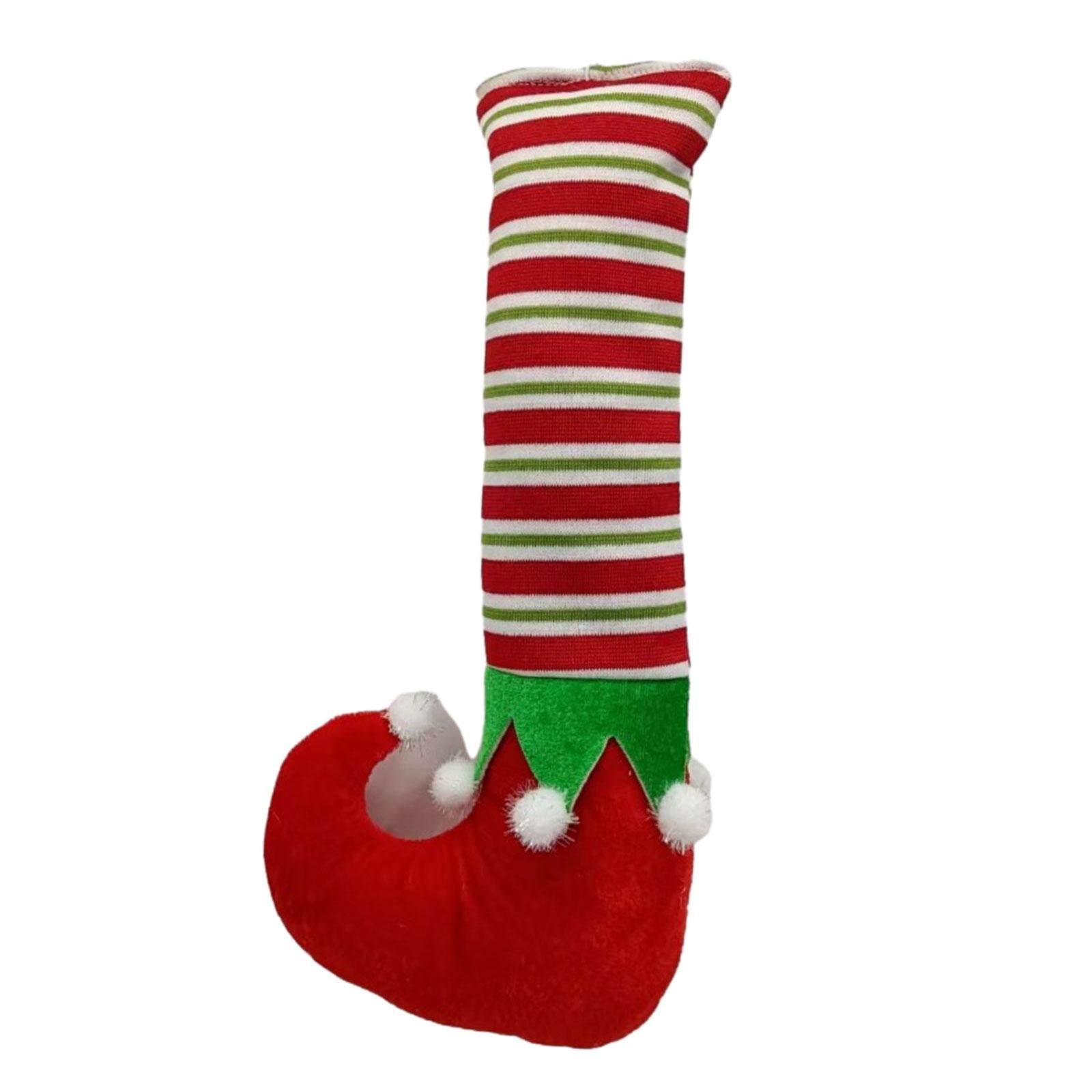 Elf Legs Christmas Tree Decorations Doll Stuck Tree Toppers for Wall