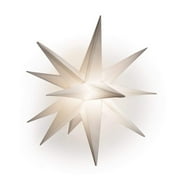 Elf Logic Moravian Star Off-White Plastic Christmas Tree Topper, 12"