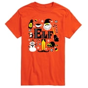 Elf - Logo And Santa Men's Short Sleeve Graphic T-Shirt