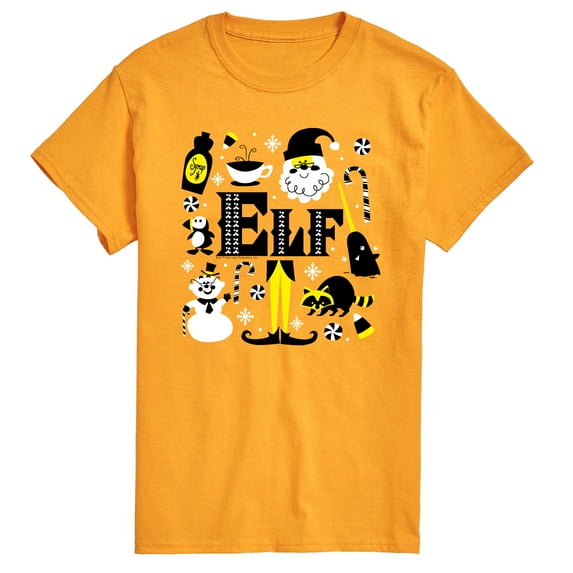 Elf - Logo And Santa - Men's Short Sleeve Graphic T-Shirt