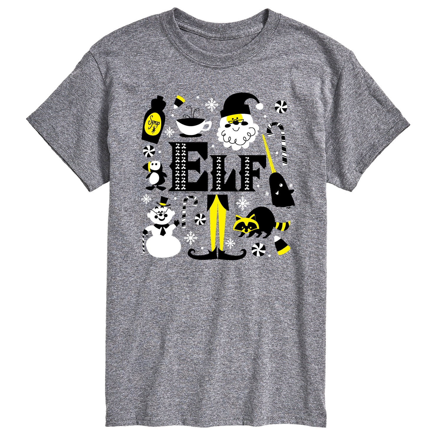 Elf - Logo And Santa - Men's Short Sleeve Graphic T-Shirt
