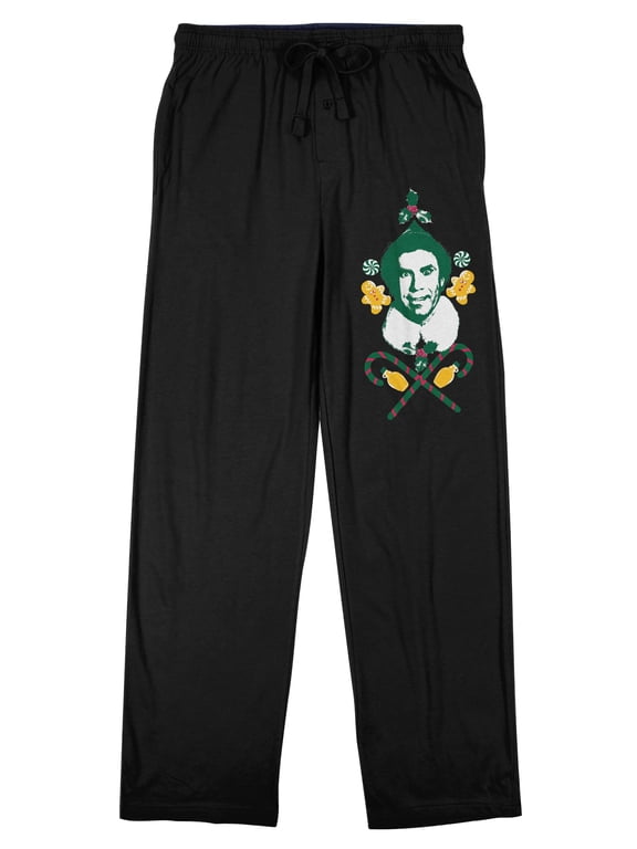 Elf Men's Black Sleep Pajama Pants-Small