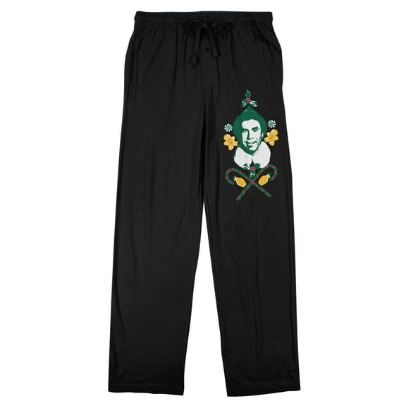 Elf Men's Black Sleep Pajama Pants-XL
