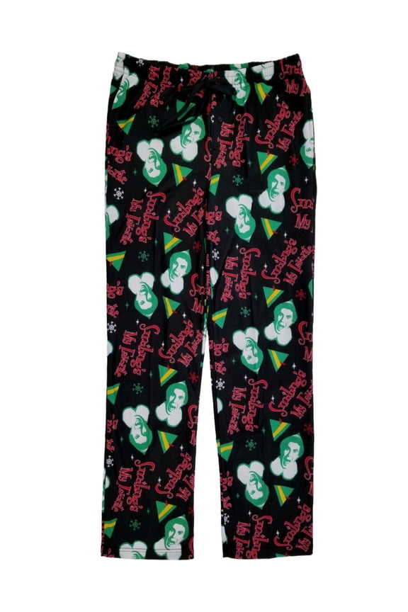 Mens Black Flannel Sleep Pants Lounge Pants Pajama Bottoms MT
