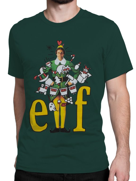 Mens Christmas T-Shirt Green Sizes S-XXL