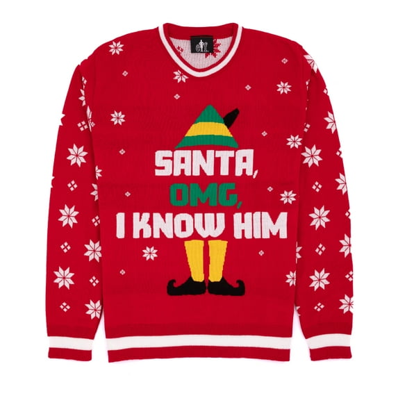 Elf Mens Red Christmas Jumper