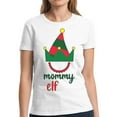 thumbnail image 1 of Elf Mommy Family Christmas Print for Her Christmas Shirt for Women - S M L XL 2XL 3XL Xmas Graphic Tee - Holiday Tee Christmas Shirts Ladies Top Gift, 1 of 2