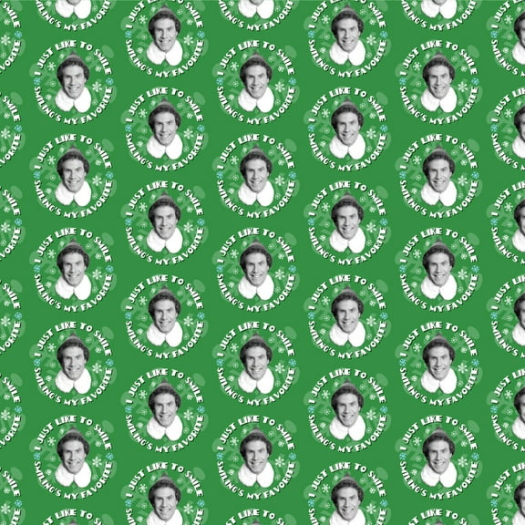 Elf Movie I Just Like to Smile Premium Roll Gift Wrap Wrapping Paper