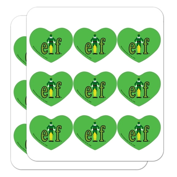 Elf Movie Logo Heart Shaped Planner Calendar Scrapbook Craft Stickers