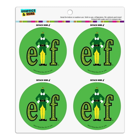 Elf Movie Logo Refrigerator Fridge Locker Vinyl Circle Magnet Set