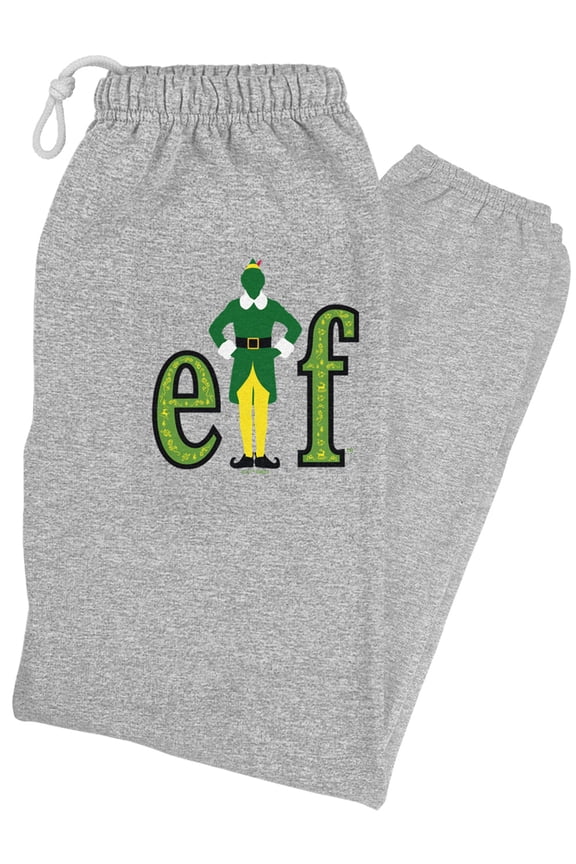 Elf Movie Logo Unisex Jogger Sweatpants for Men and Women, Athletic Heather, Large