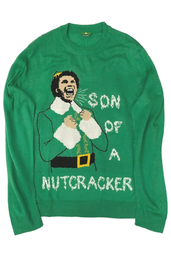 Movie Mens Green Son Of A Nutcracker Buddy Christmas Holiday Sweater XL