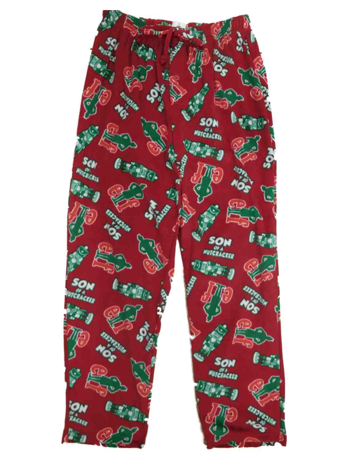 Elf Movie Mens Red Christmas Holiday Fleece Sleep Pants Pajama Bottoms M