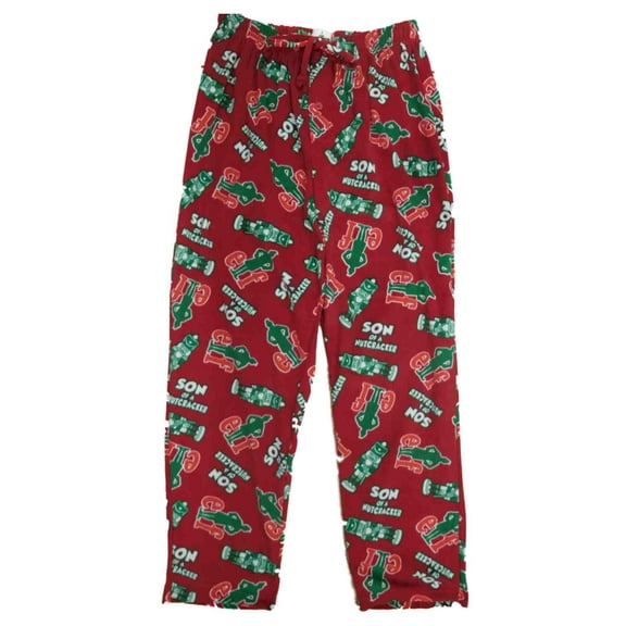 Elf Movie Mens Red Christmas Holiday Fleece Sleep Pants Pajama Bottoms M