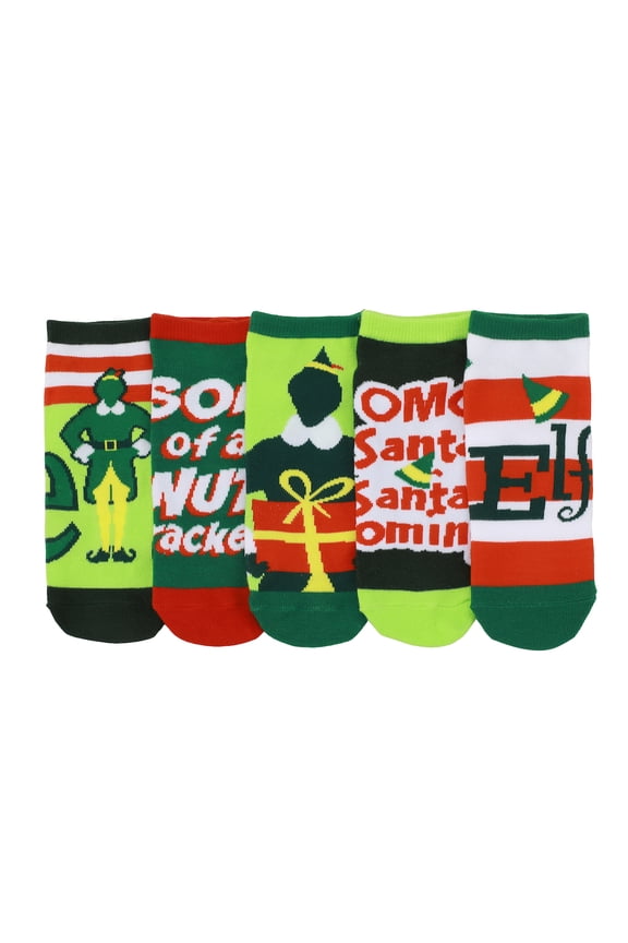 Elf Movie Quotes Women's 5-Pair Ankle Socks