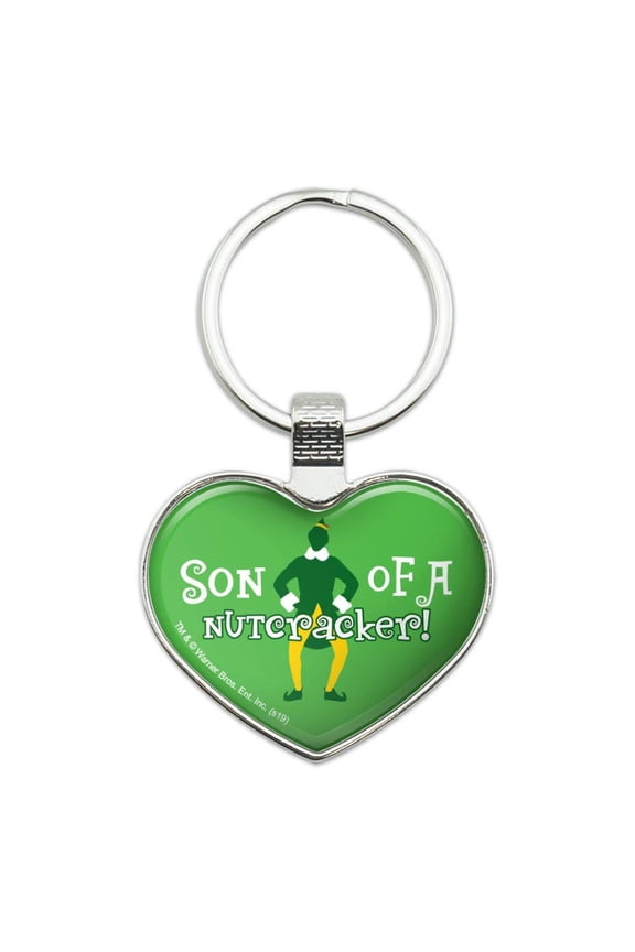 Elf Movie Son of a Nutcracker! Keychain Heart Love Metal Key Chain Ring