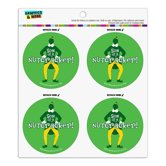 Elf Movie Son of a Nutcracker! Refrigerator Fridge Locker Vinyl Circle Magnet Set