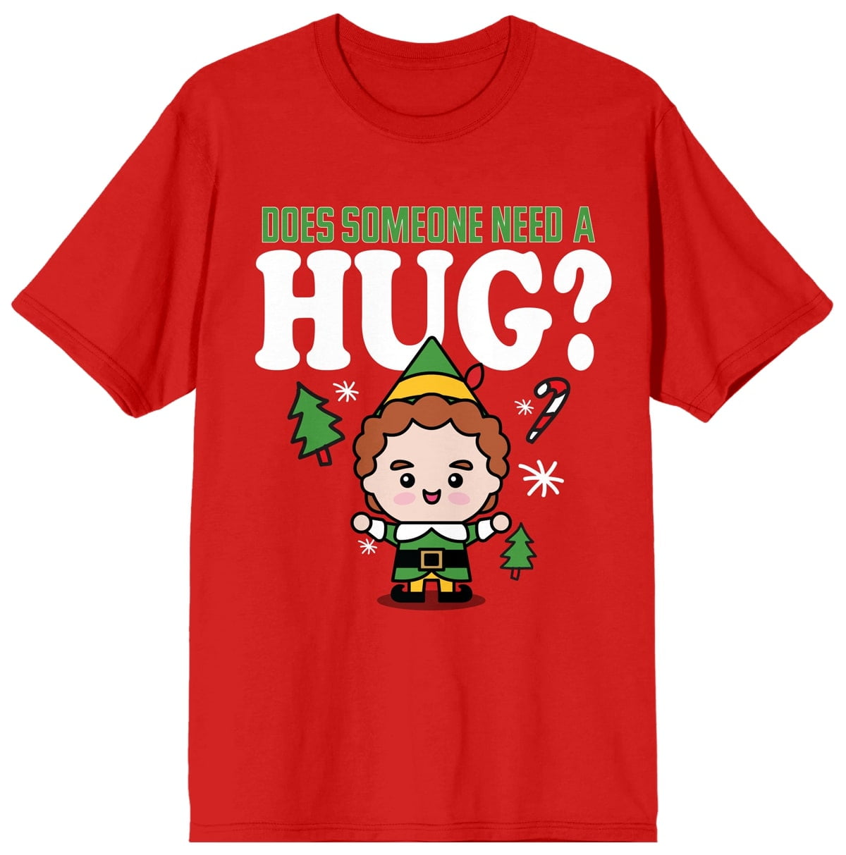 Elf Need A Hug Women's Red T-shirt
-Medium