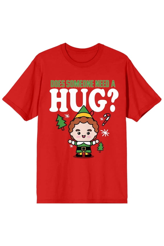 Elf Need A Hug Women's Red T-shirt
-Medium