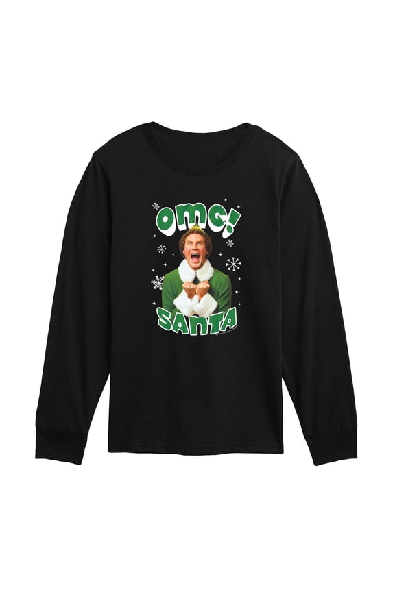 - OMG It's Santa Elf - Toddler Boys Long Sleeve Graphic T-Shirt