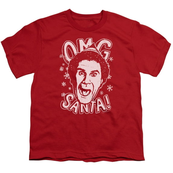 Elf - Omg Santa - Youth Short Sleeve Shirt - Small