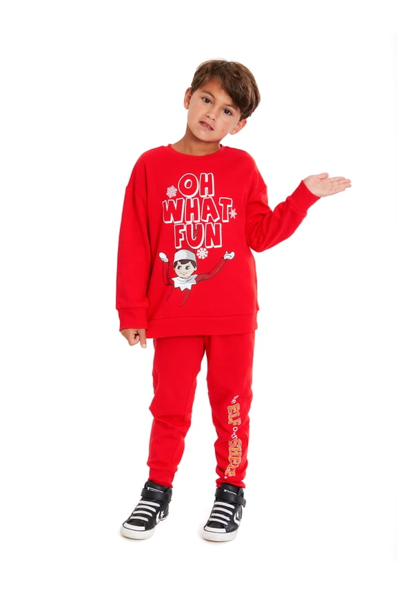 Elf On The Shelf Boys Sweatshirt and Jogger Pant Set, 2-Piece, Sizes 4-10