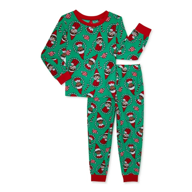 Elf On The Shelf Girls Holiday Sleep Pajama Set, 2-Piece, Sizes 4-12 ...