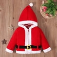 thumbnail image 1 of Elf Outfit Baby Boy Long Sleeve Elf Hooded Bodysuit Holiday Party Dress Baby Girl First Christmas Outfit 6-12 Months, 1 of 8