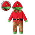 thumbnail image 1 of Elf Outfit for Baby Boy Long Sleeve Elf Hooded Rompers Jumpsuits Party Dress Baby Boy Christmas Outfit 12-18 Months, 1 of 6