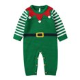 thumbnail image 1 of Elf Outfit for Baby Boy Long Sleeve Elf Sweater Rompers Jumpsuits Party Outfit Baby Christmas Clothes 0-3 Months, 1 of 9
