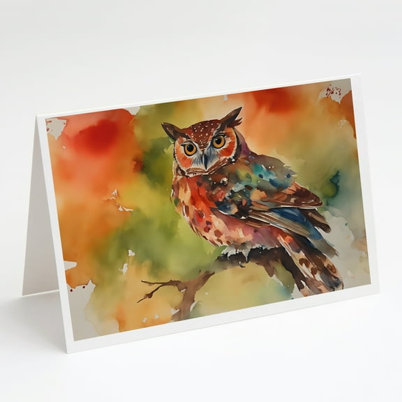 Elf Owl Greeting Cards Pack of 8 7 in x 5 in
