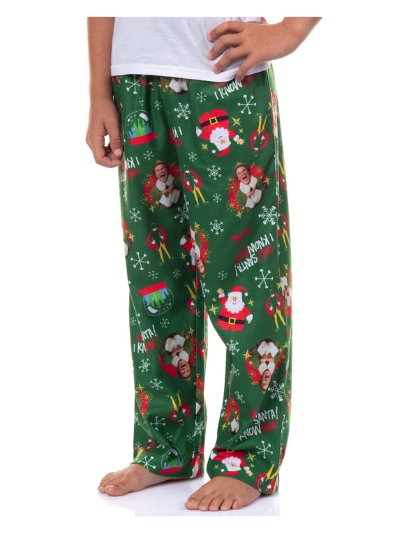 Elf Pajamas Buddy OMG I Know Him Allover Design Flannel Lounge Pants
