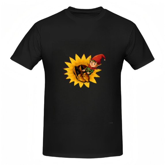 Elf Peeking Sunflower Graphic Tee