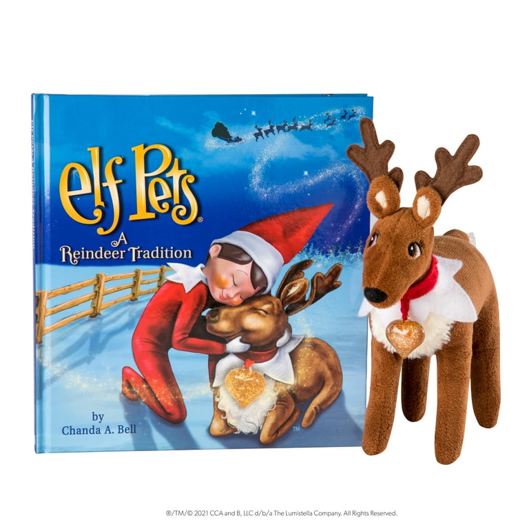 Elf Pets Reindeer Plush Set with Golden Heart Charm & Storybook. From the  creators of The Elf on the Shelf. Ages 3+.