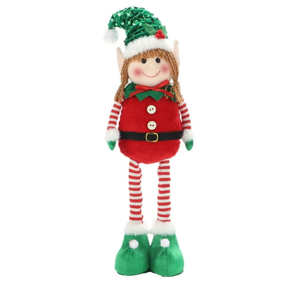Elf Plush Christmas Stuffed Dolls, Boy and Girl Elves Holiday Cute Plush Shelf Toys - Fun Kids Buddy Figurine Decorations, Christmas Winter Holiday Party Festive Decor and Gift Exchange