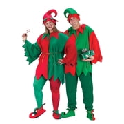 Red and Green Elegant Elf Set Christmas Santa Helper Adult Plus Size Costume