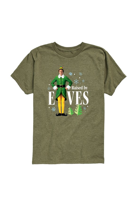 - Raised By Elves - Toddler Boys Short Sleeve Graphic T-Shirt