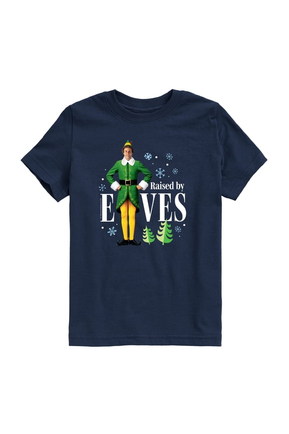 - Raised By Elves - Toddler Boys Short Sleeve Graphic T-Shirt
