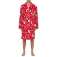 thumbnail image 1 of ELF Men's Red Plush Robe with Belt and Pockets, Sleepwear, 1 of 4