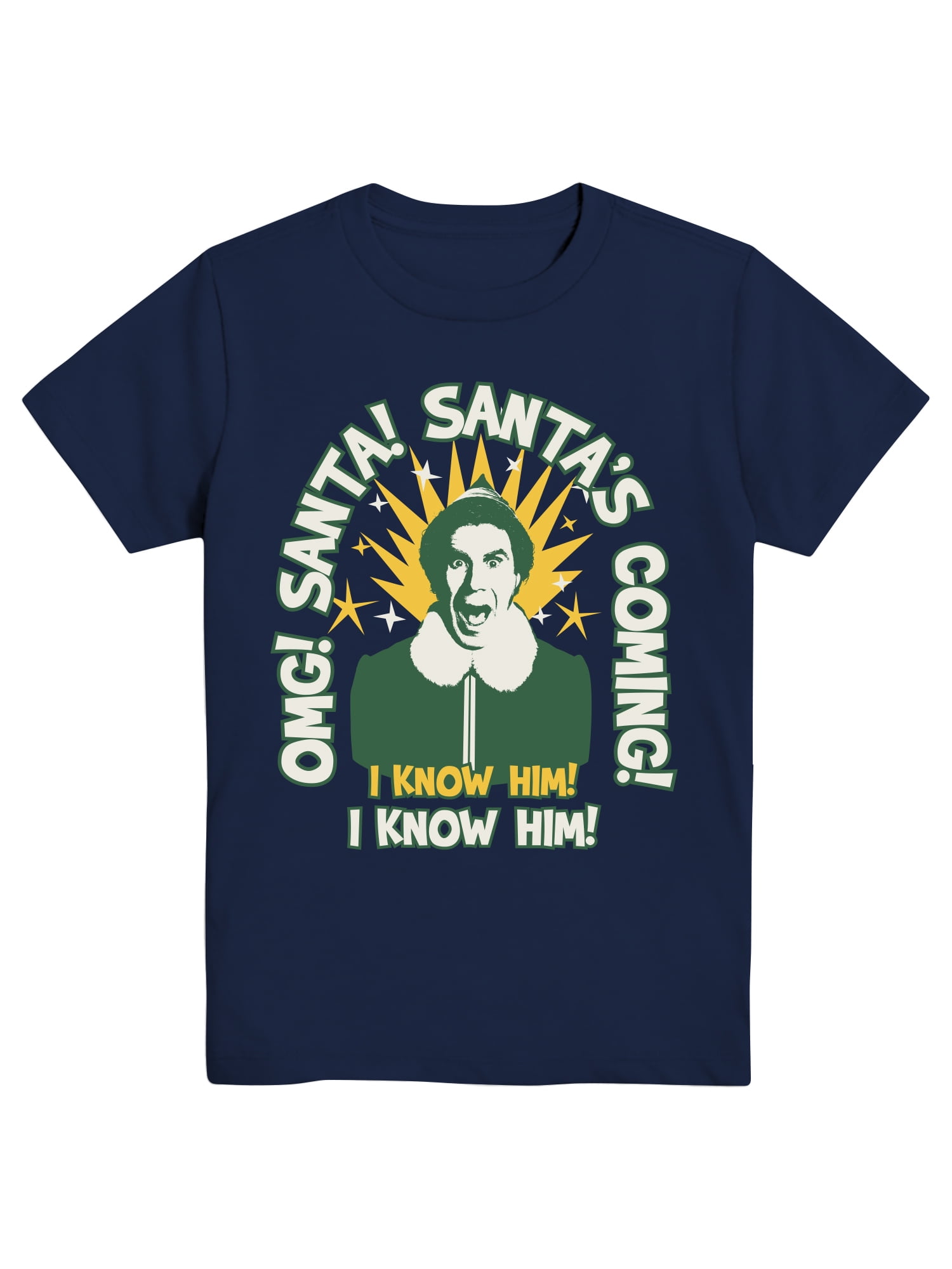 Elf Santa's Friend, Boys Graphic Crew Neck Short Sleeve T-Shirt, Sizes XS-3X (Little Boys & Big Boys)