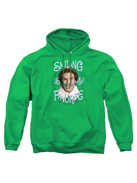 Smiling Adult Pull-Over Hoodie, Kelly Green, X Large