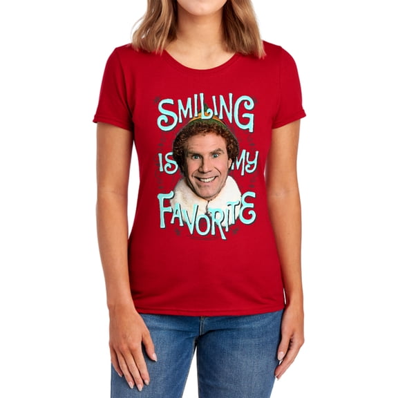 Elf Smiling Women's T Shirt, Red, Large