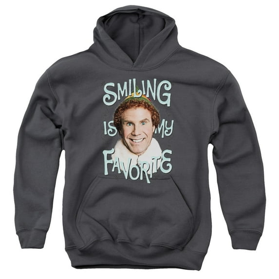 Elf - Smiling - Youth Hooded Sweatshirt - Large
