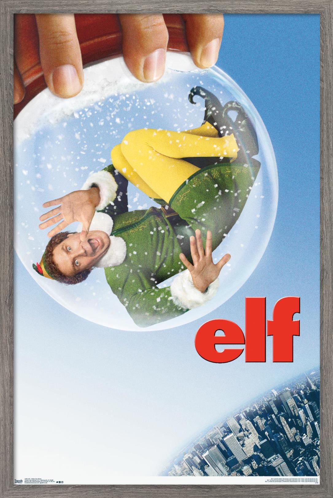 Elf - Snow Globe One Sheet Wall Poster, 22.375" x 34", Framed